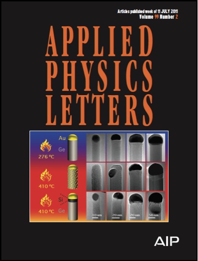 Cover Image for Applied Physics Letters, 98, 163112, 2011